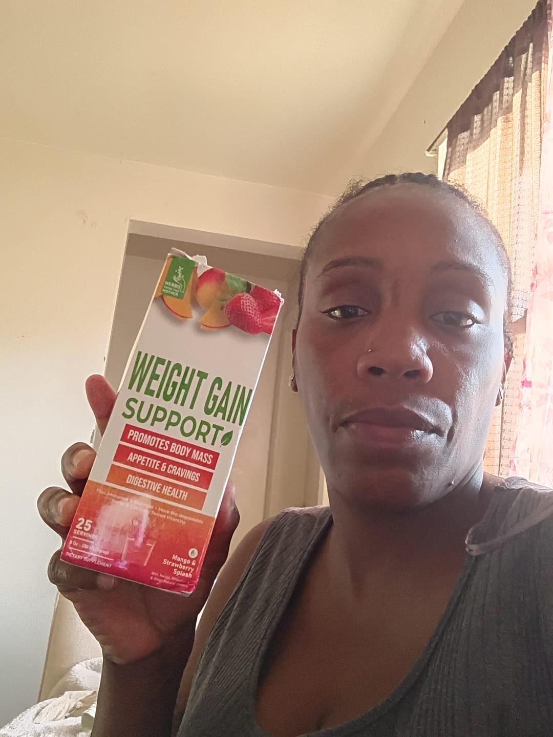 Customer photo review of Herbapeutic Weight Gain Syrup