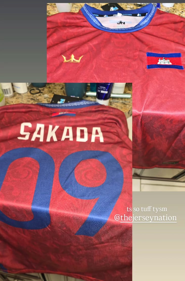 Customer photo review of Cambodia Heritage Custom Football Jersey