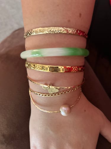Customer photo review of 6mm Hali'a Heirloom Stacker Bangle (Baby to Adult Sizes)
