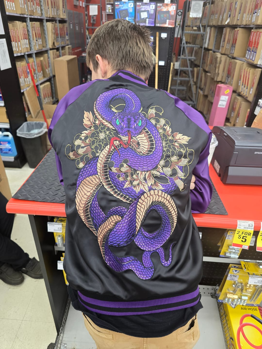 Customer photo review of Violet Viper Sukajan Jacket