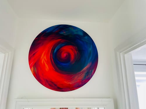 Customer photo review of The Portal - Rounded Glass Wall Art