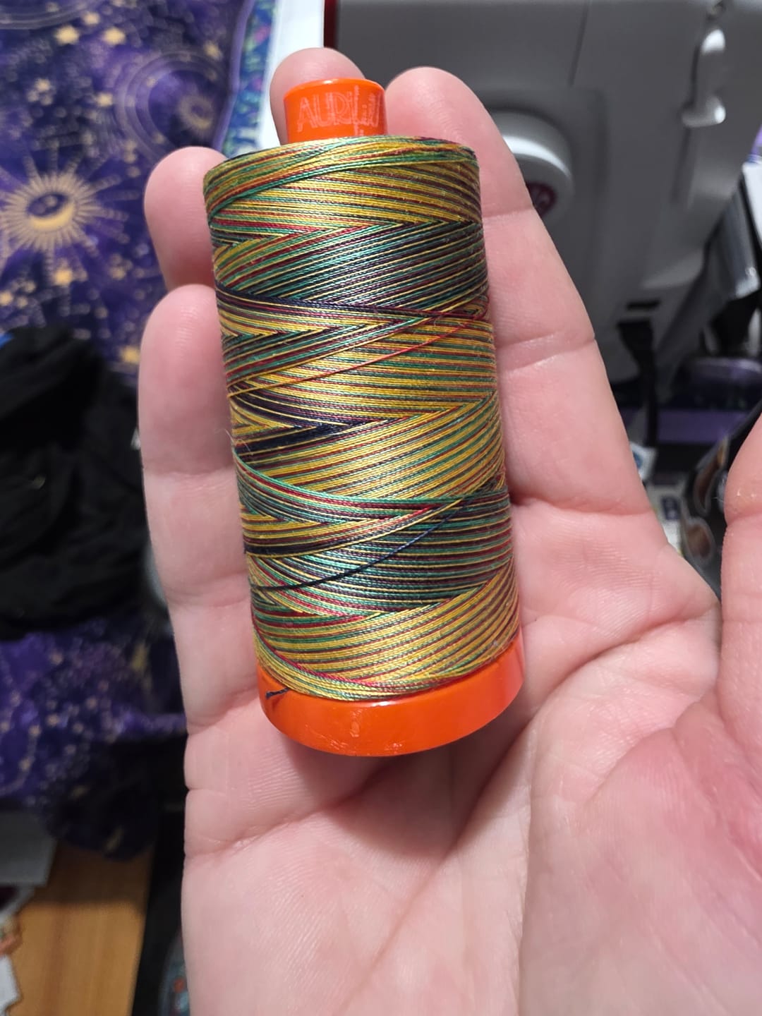 Customer photo review of Aurifil 50wt Mako Cotton Variegated Thread (1,422yds)