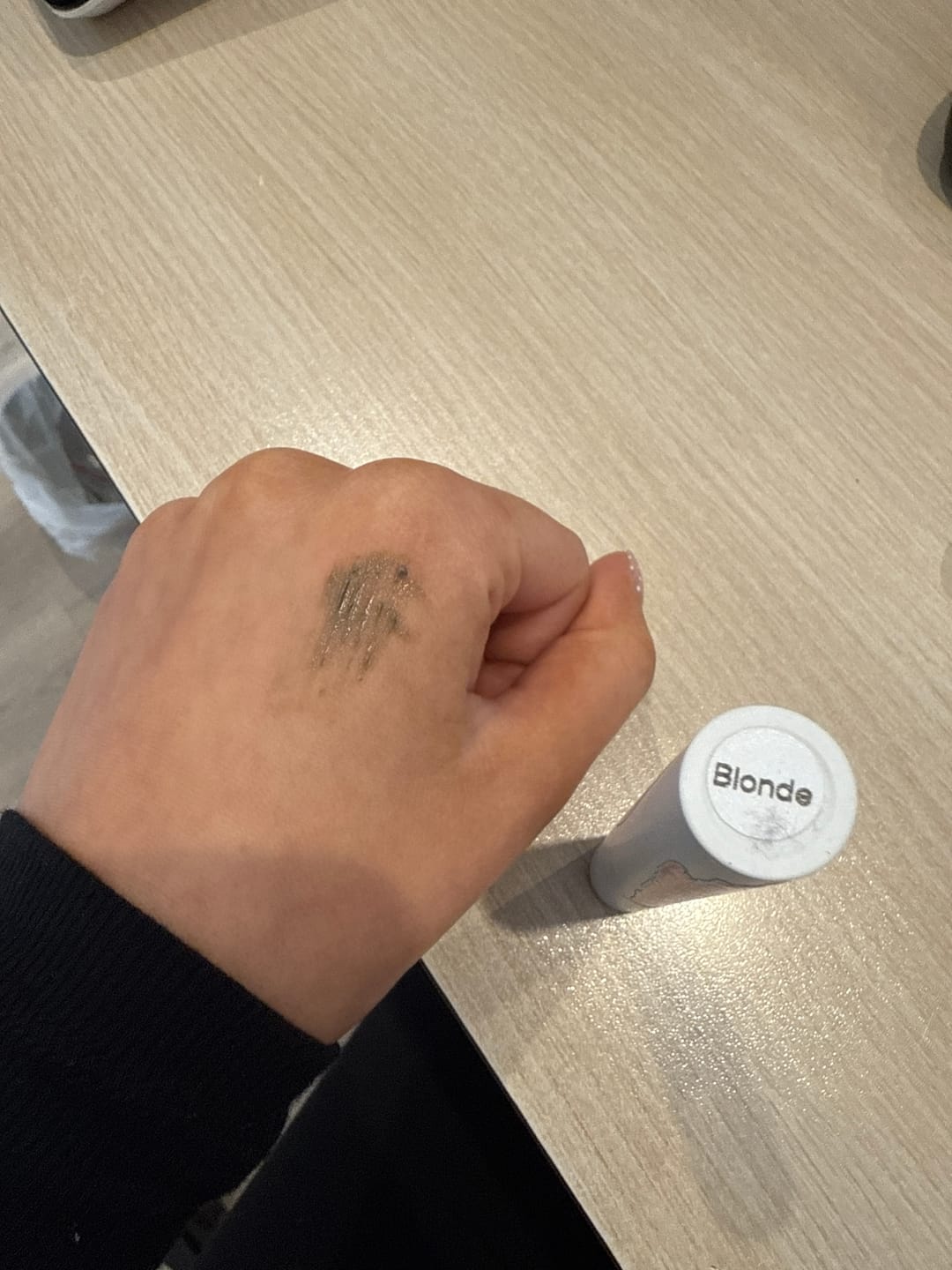 Customer photo review of Tinted Brow Growth Mascara Blonde Tester Only