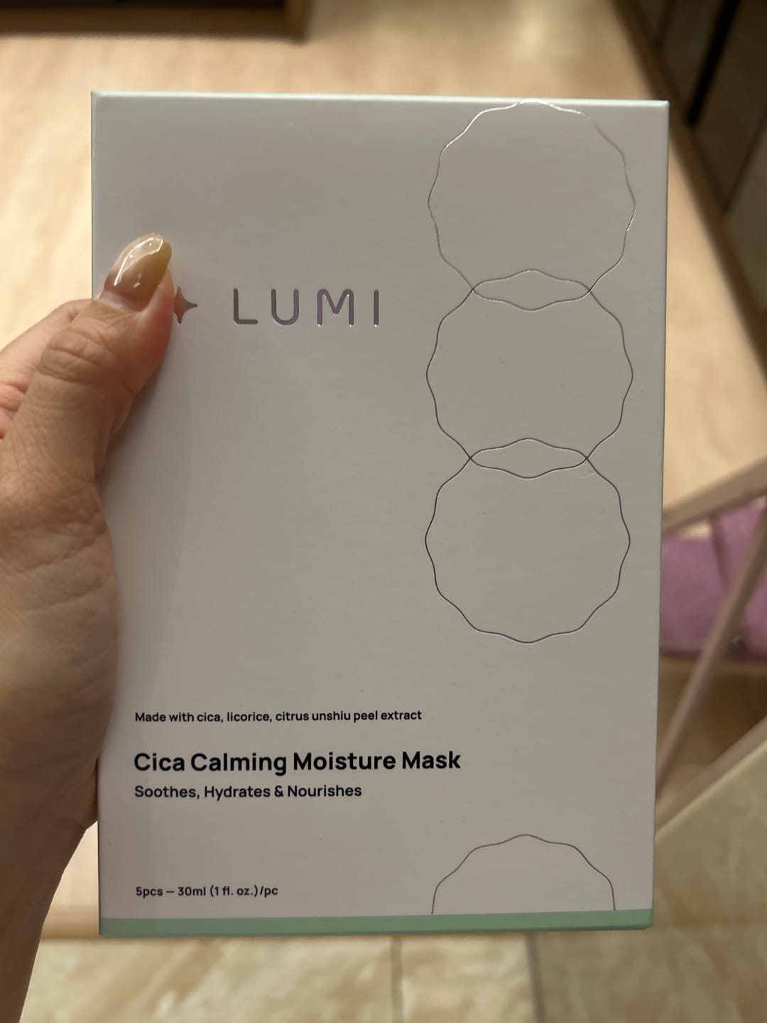 Customer photo review of Cica Calming Moisture Mask