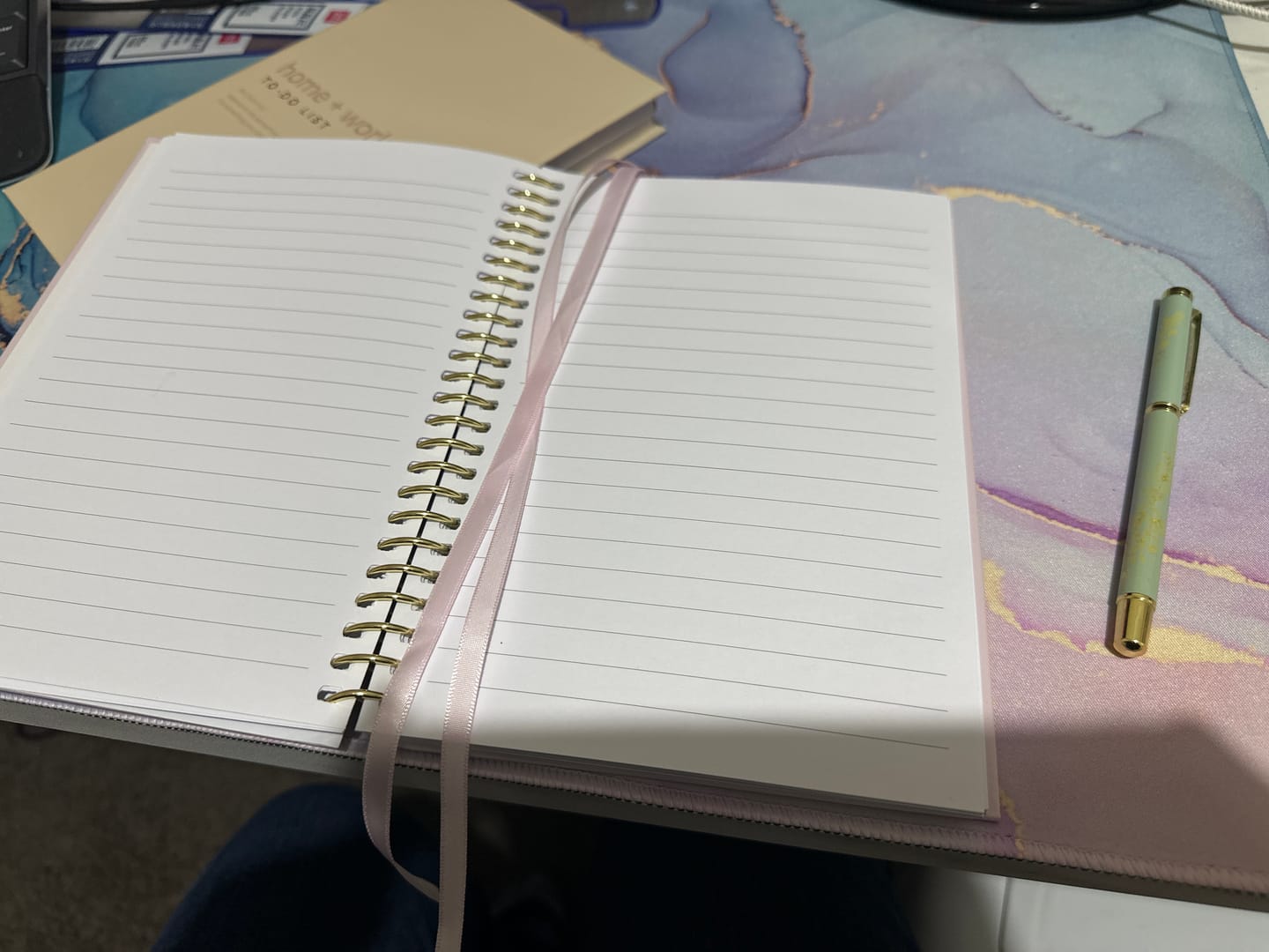 Customer photo review of 'Write it Down' A5 Notebook - Blush + Gold Spiral