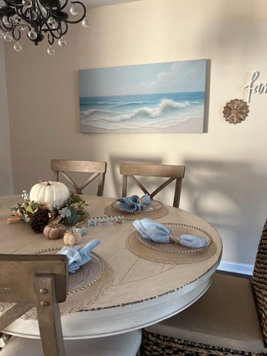 Customer photo review of Serene Ocean Wave Coastal Wall Art VIII