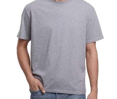 Customer photo review of 9 oz Cotton Tubular T-Shirt - Gray