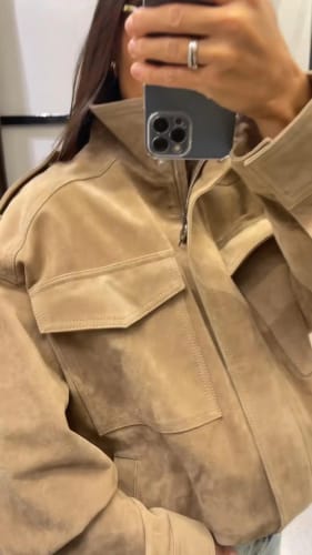 Customer photo review of Isla | Suede Jacket