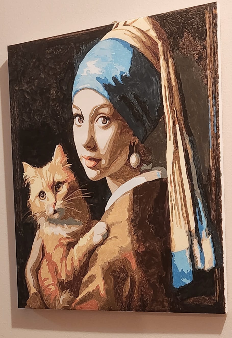Customer photo review of Paint by Numbers - Girl with Cat