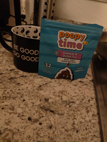 Customer photo review of Poopy Time Debloat & Detox Tea