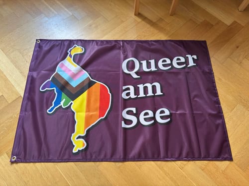 Customer photo review of Fahne inkl. Druck