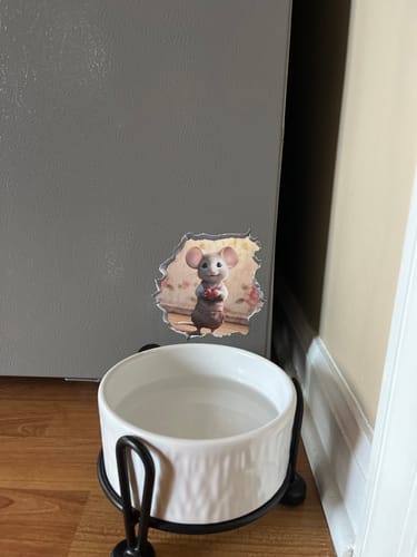 Customer photo review of Sweetheart Mouse Hole Decal