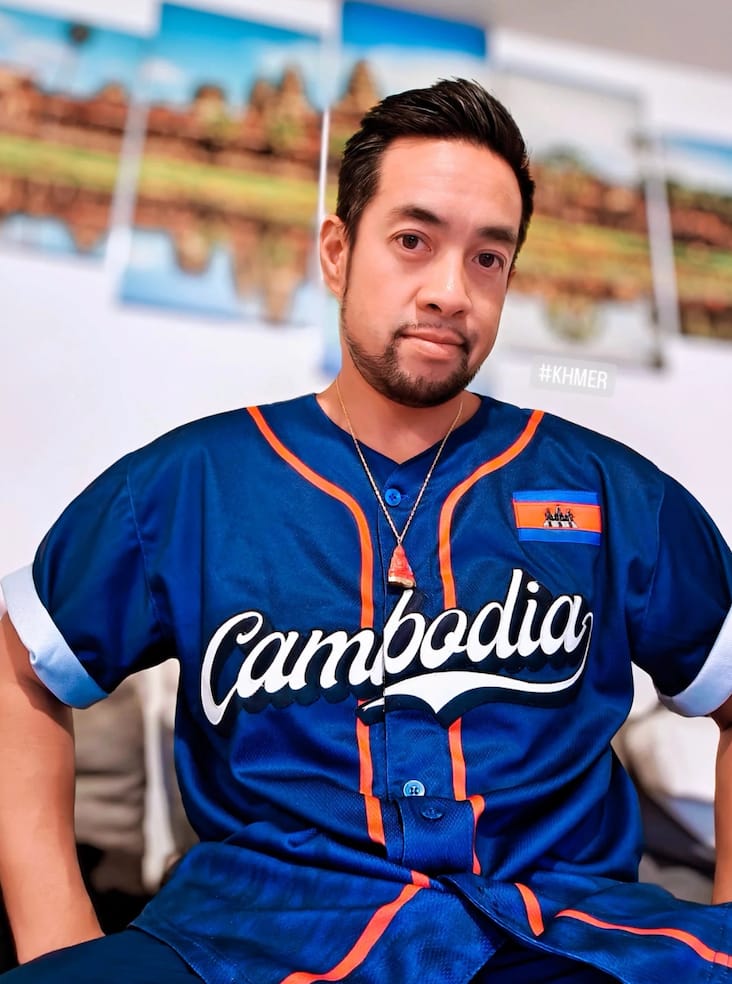 Customer photo review of Cambodia Heritage Custom Baseball Jersey