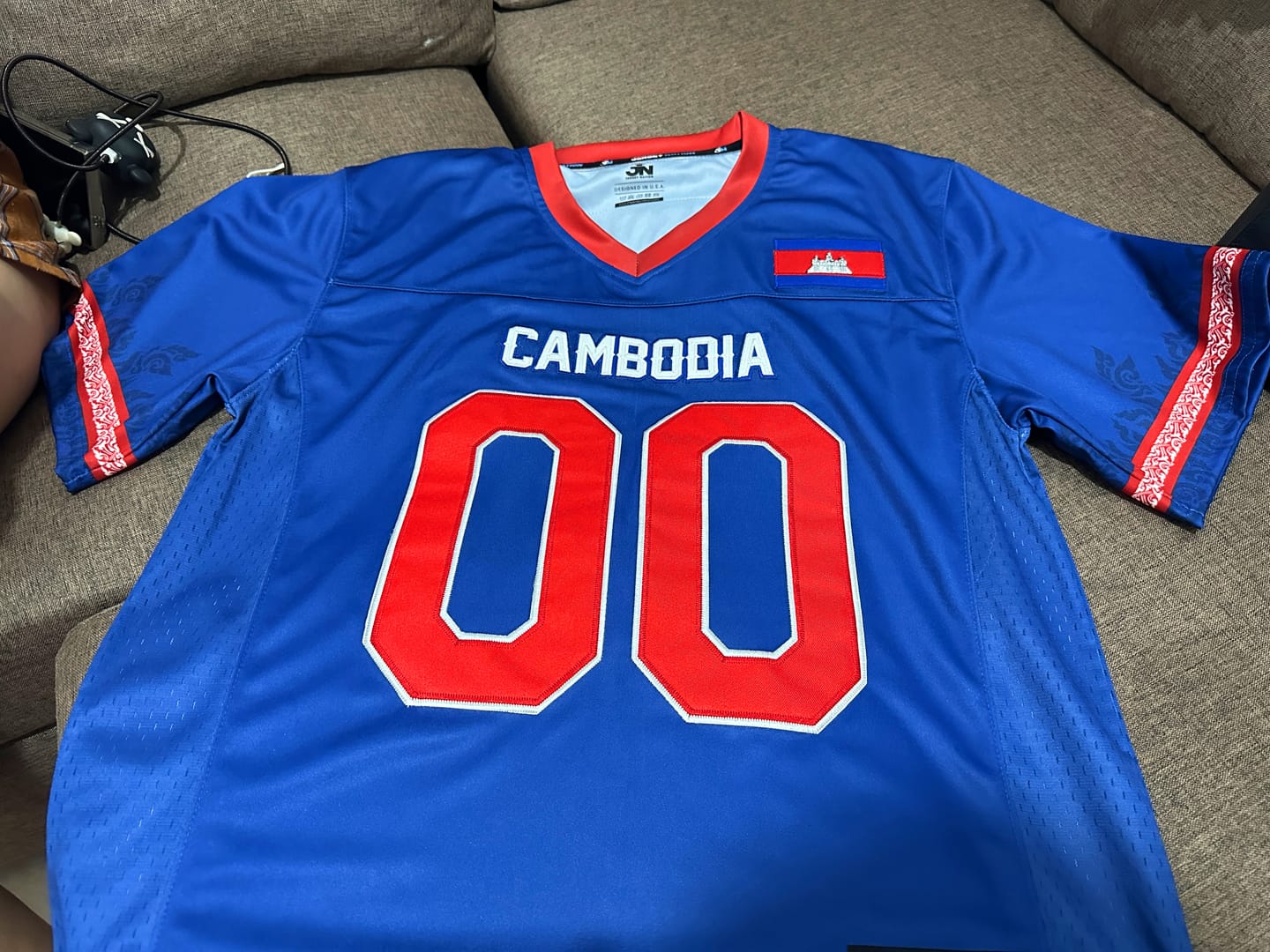 Customer photo review of Cambodia Heritage Custom Football Jersey