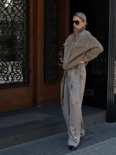 Customer photo review of Isla | Suede Jacket