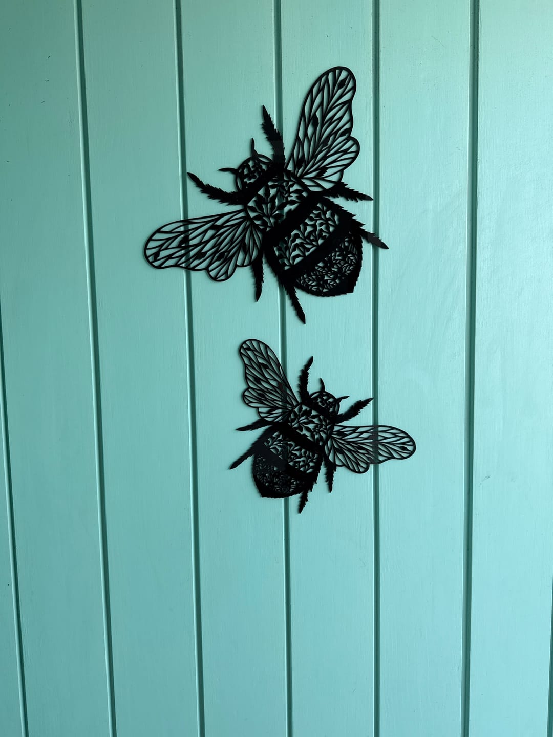 Customer photo review of Floral Bee Wall Art