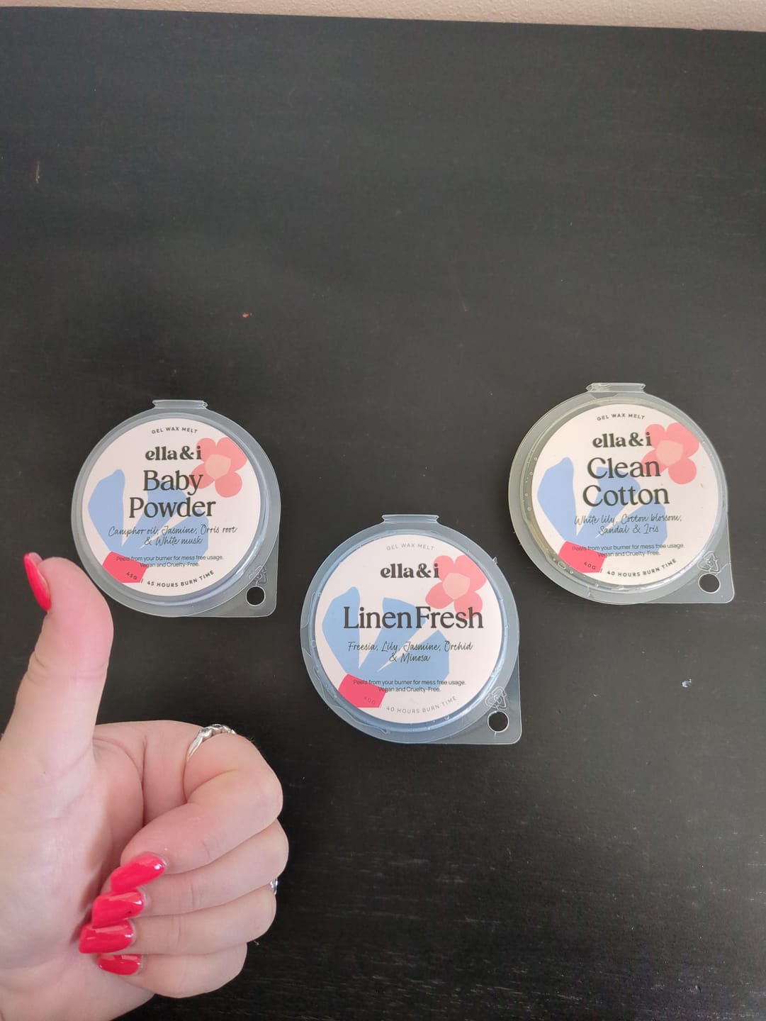 Customer photo review of Clean Cotton Gel Melt