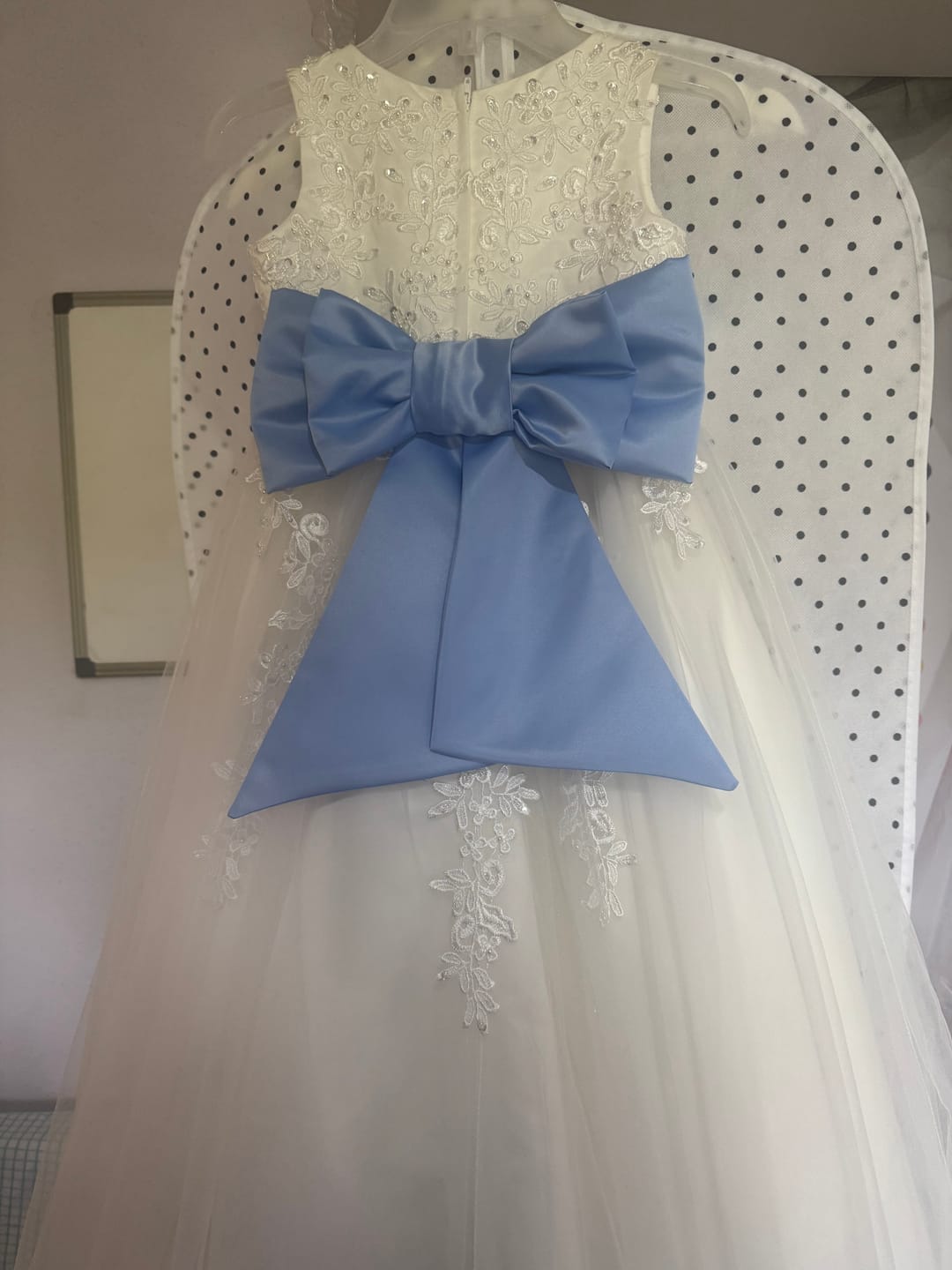 Customer photo review of Plain Duchess Satin Fabric