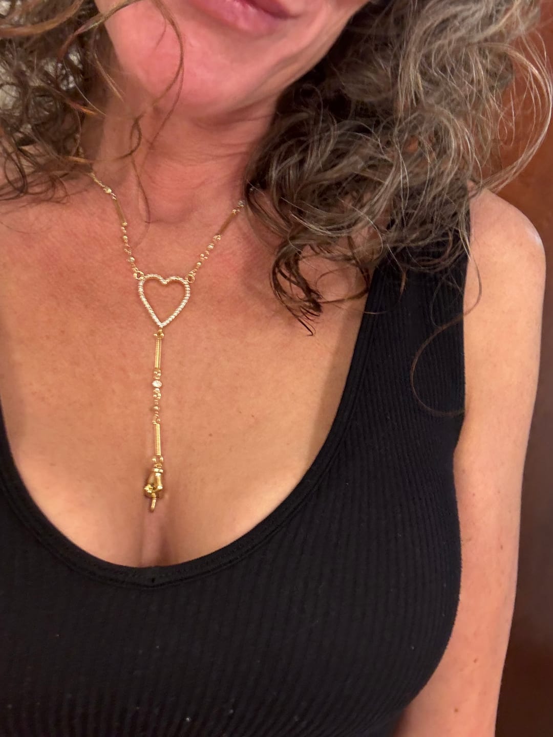 Customer photo review of Fuck Love Necklace
