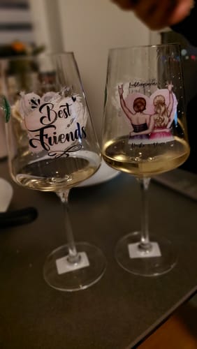 Kundenbewertung mit Foto zu Leonardo Puccini Weinglas mit UV Druck - Beste Freundin Konfiguration