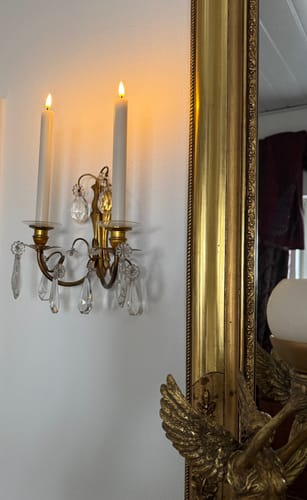 Customer photo review of LED Kronelys 2 stk, Ø 2 x 24 cm Cream