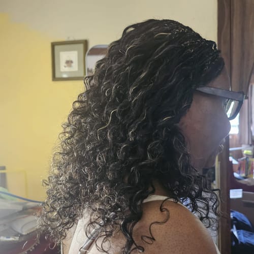 Customer photo review of 100% Human Hair Deep Wave Wig "HD Full Lace" (Erupta)