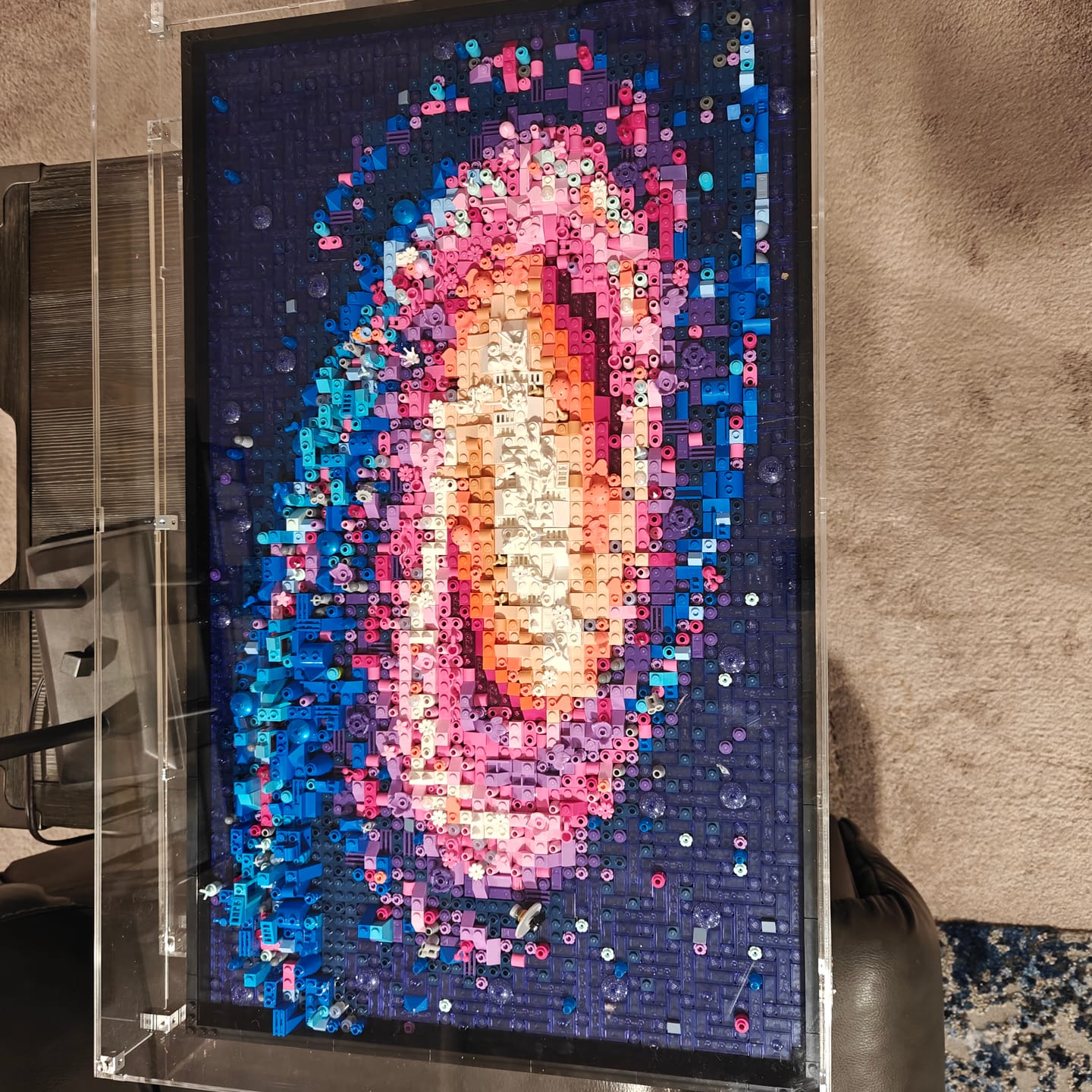 Customer photo review of Wall Mounted Display Case for LEGO® 31212 Art The Milky Way Galaxy