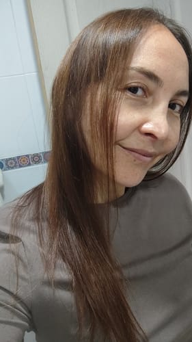 Customer photo review of Máscara Hidratante Golden Glow 500 g