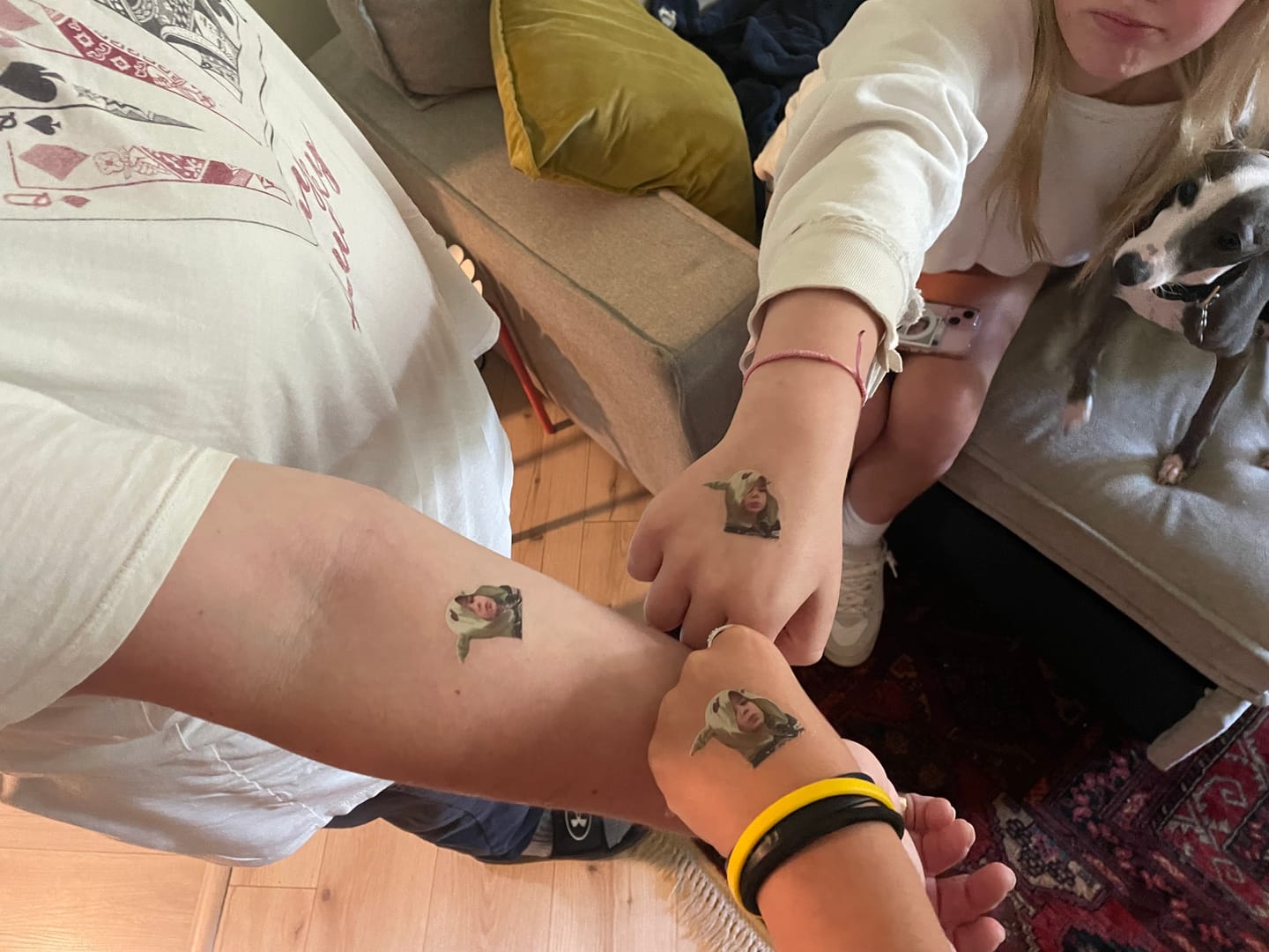 Customer photo review of Custom Photo Temporary Tattoo