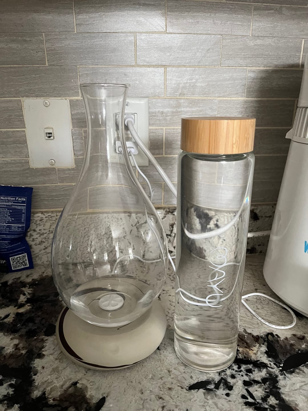 Customer photo review of Swirl Glass Carafe