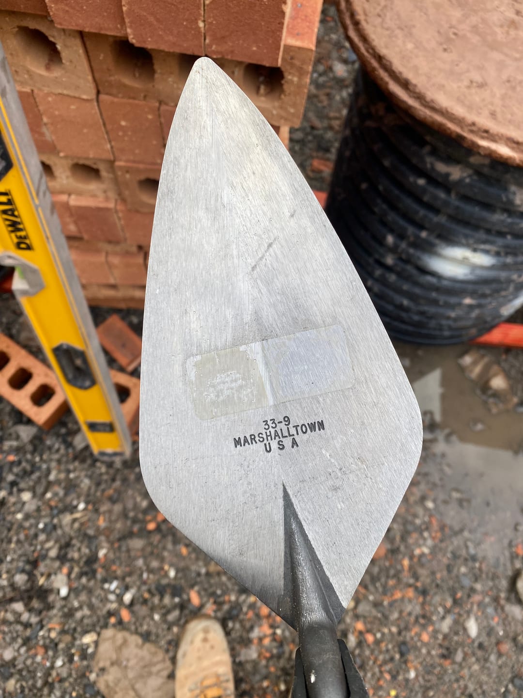 Customer photo review of Marshalltown Narrow London Brick Trowel