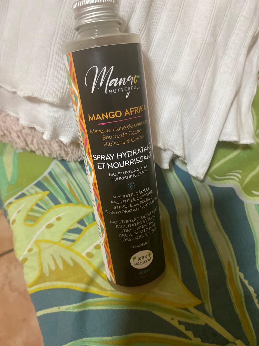 Customer photo review of Spray Hydratant et nourrissant - MANGO AFRIKA
