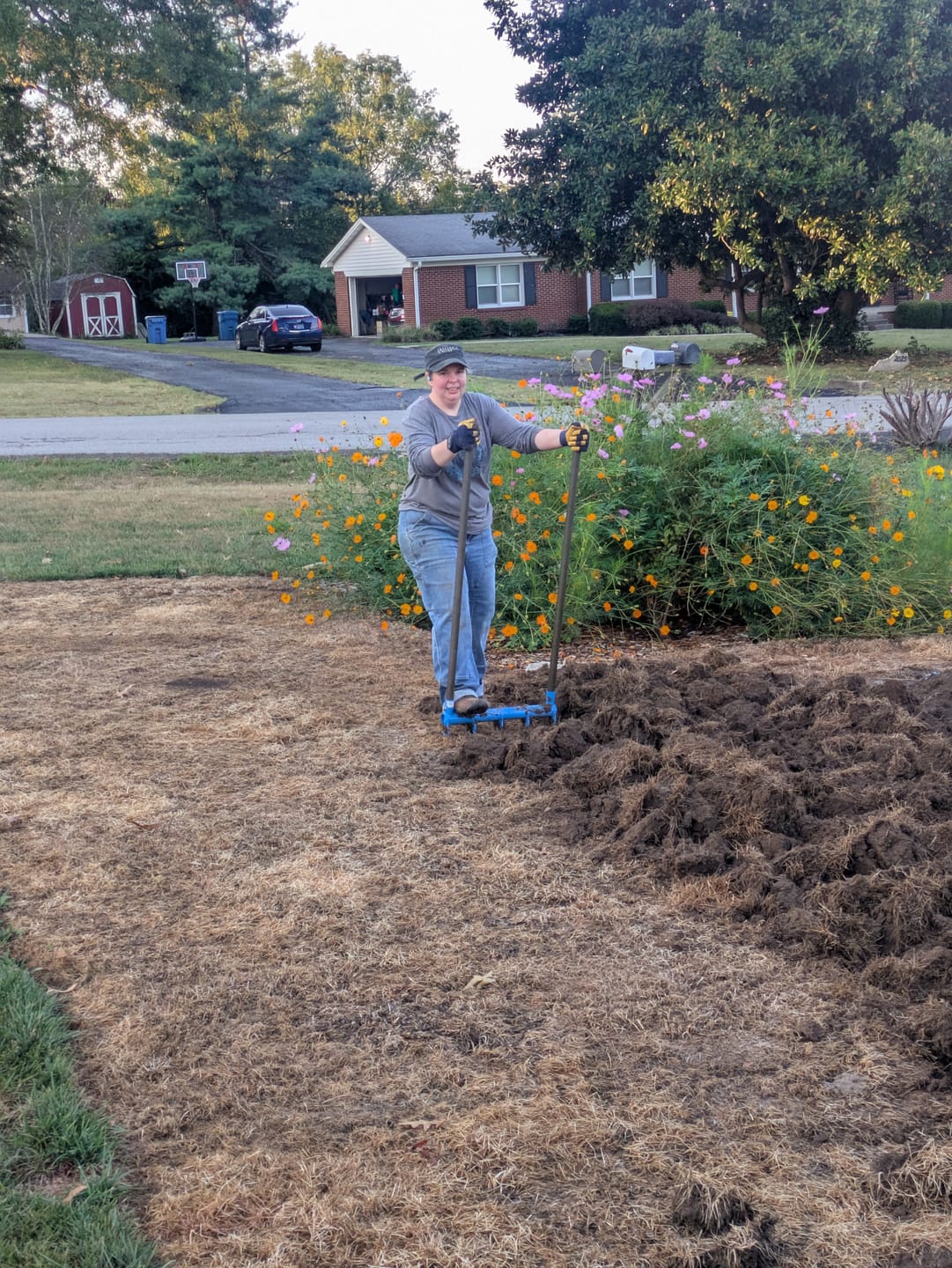 Customer photo review of The Cultivator Treadlite Broadfork | 20" wide | 5 tines