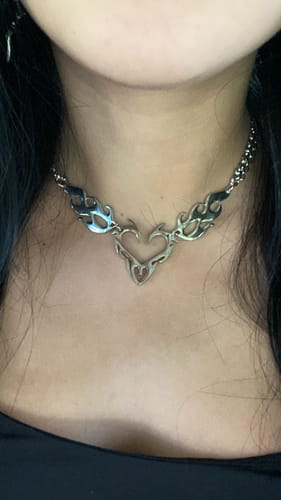 Customer photo review of Flame Heart Choker