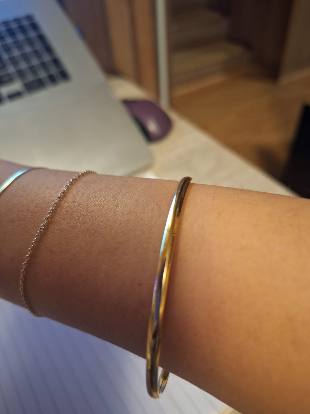Customer photo review of Classic Gold Bangle