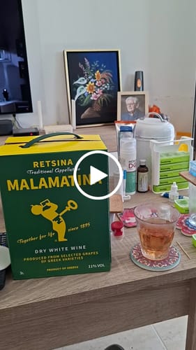 Customer video review of Malamatina retsina - 3L