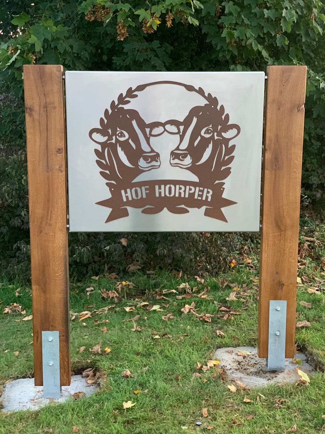 Customer photo review of Hofschild - 2 Kühe aus edlem Stahl (personalisierbar)