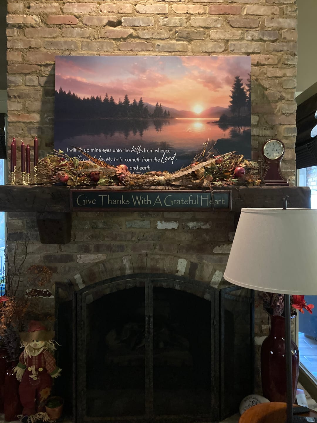 Customer photo review of Psalm 121:1-2 My Help Cometh From The Lord Wall Art Canvas