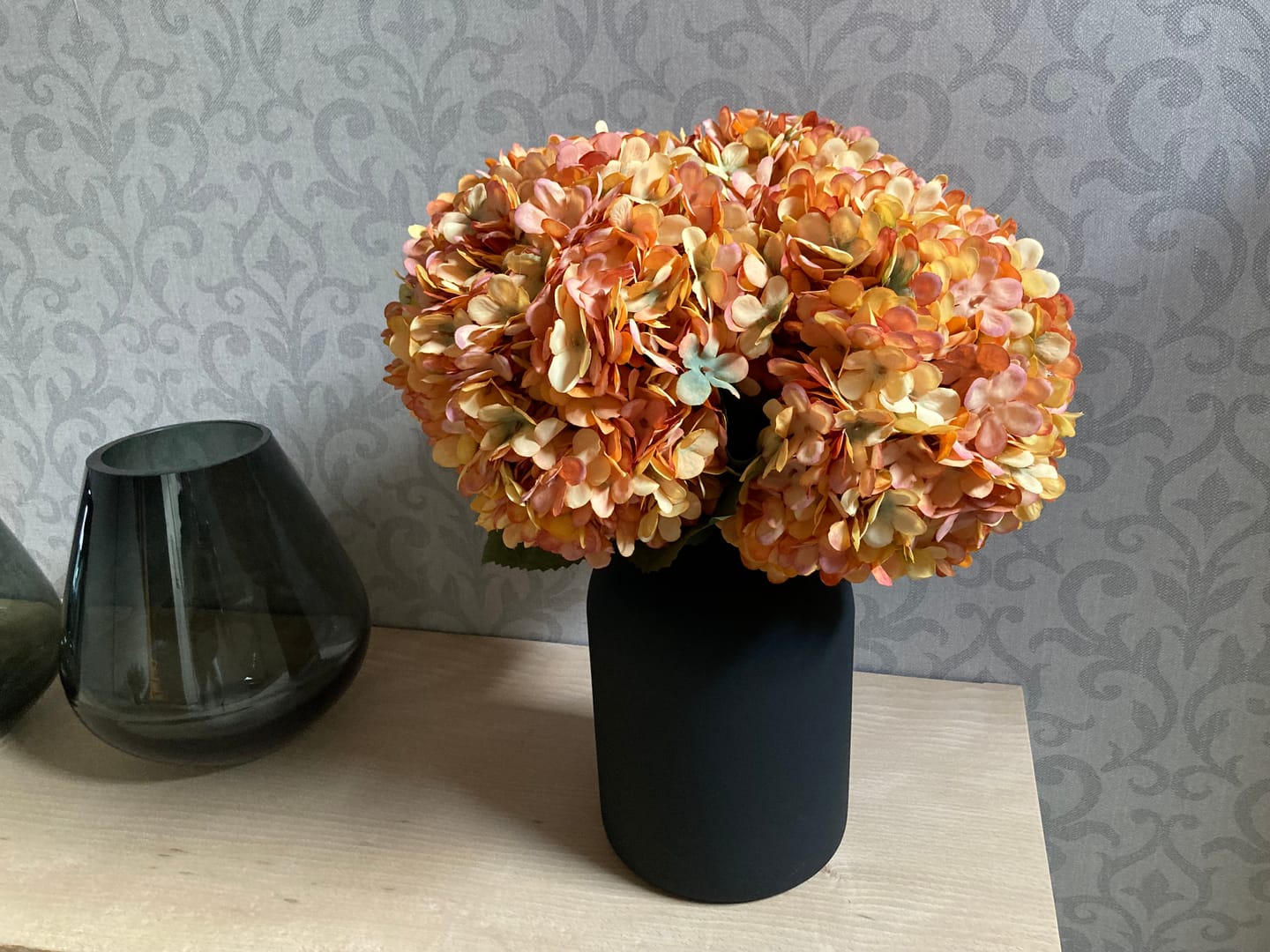 Customer photo review of Grote Zijden Hortensia - Oranje
