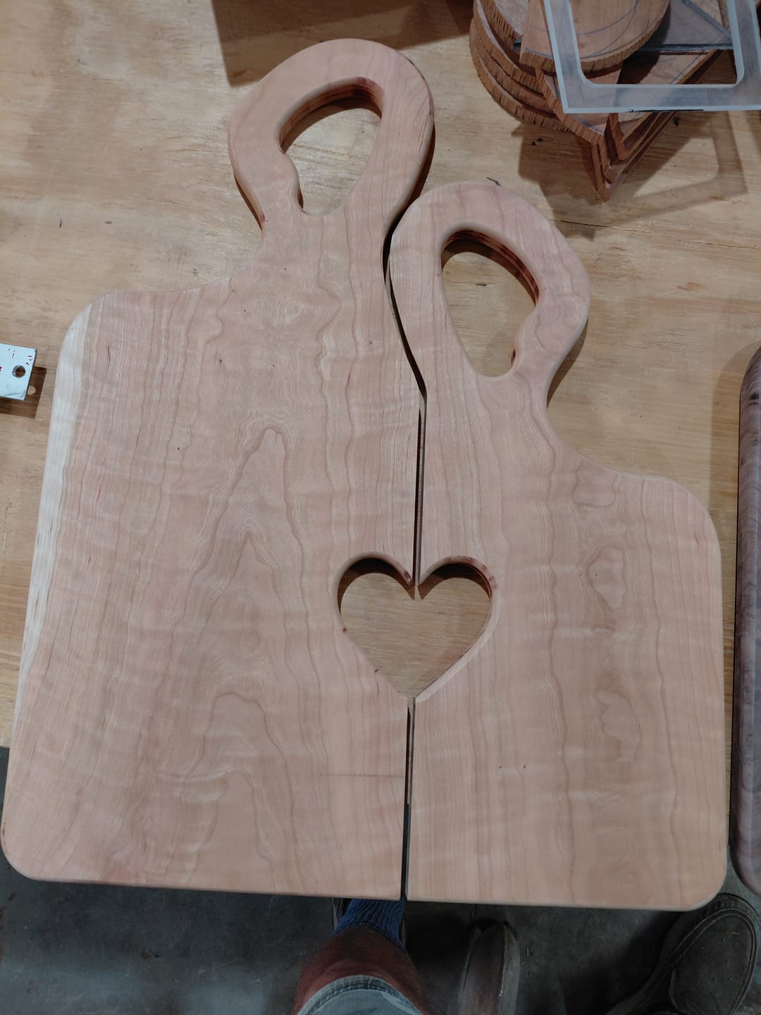 Customer photo review of 20x15" Organic Romeo & Juliet With Heart Set Acrylic Router Template