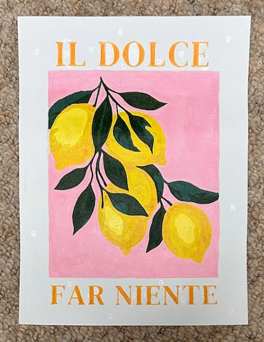 Customer photo review of 6 Mini Paintings - Italian ''Dolce Vita'' Set