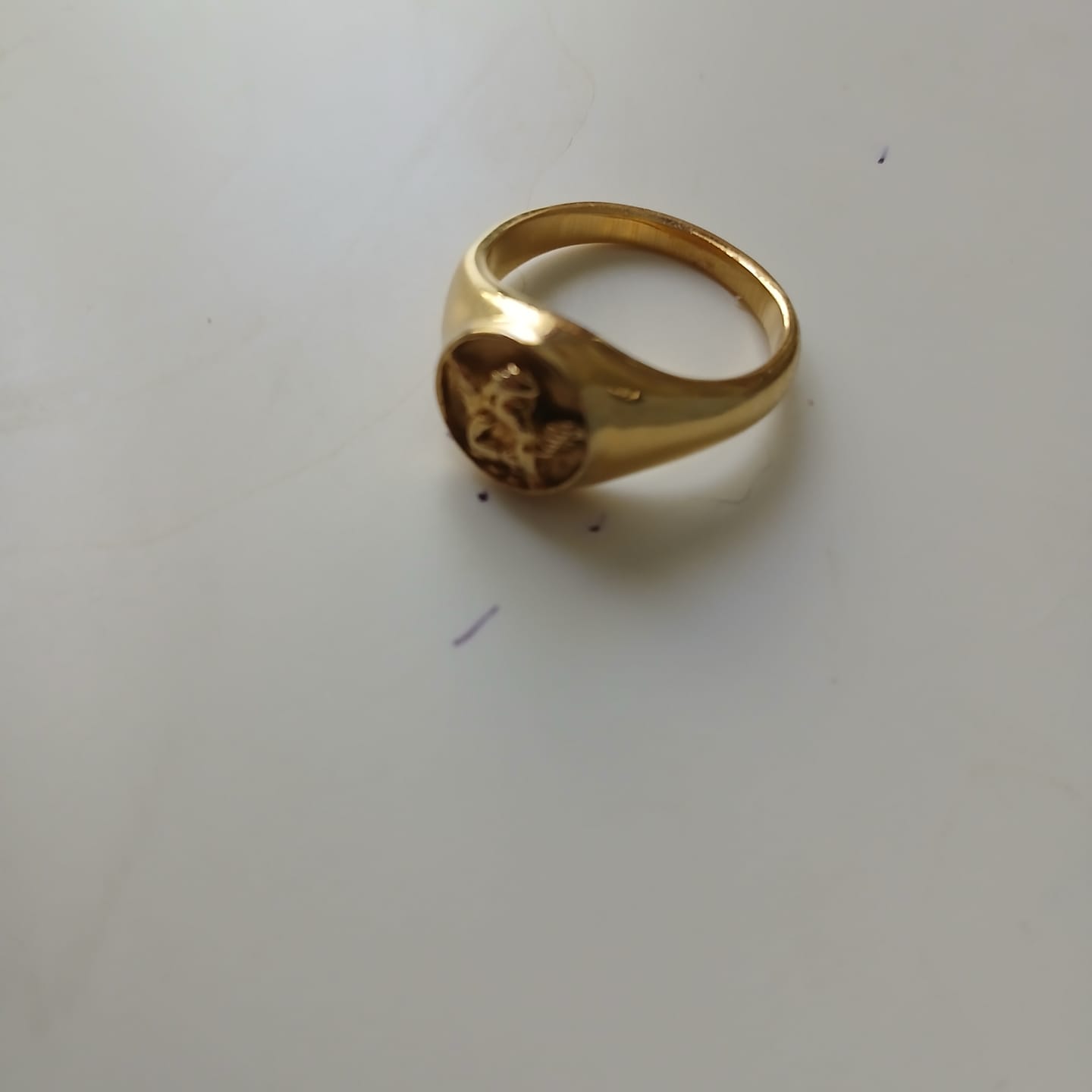 Customer photo review of 18K Gold-Filled Angel Ring