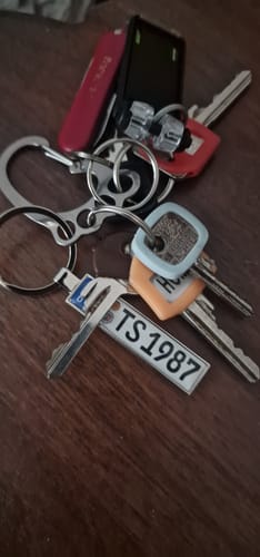 Customer photo review of Kennzeichen Schlüsselanhänger Mini Nummernschild Metall