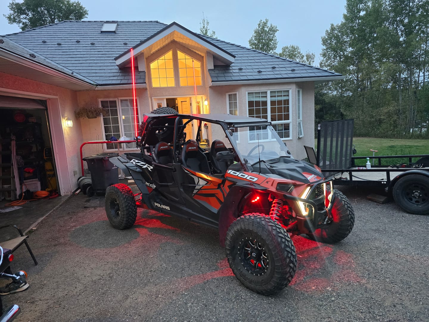 Customer photo review of Universal 6 Pods RGB Rock Light Kit for UTV ATV Jeep Truck SUV Car