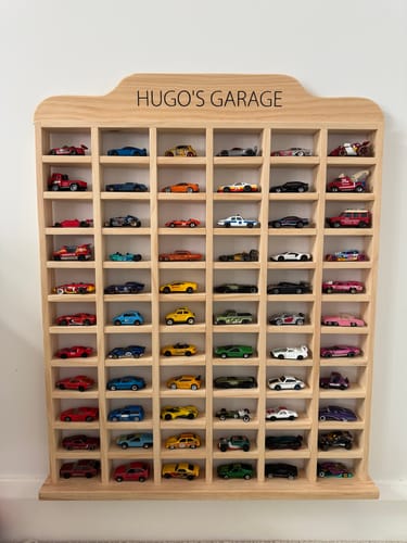 Customer photo review of Kids Car Garage Storage