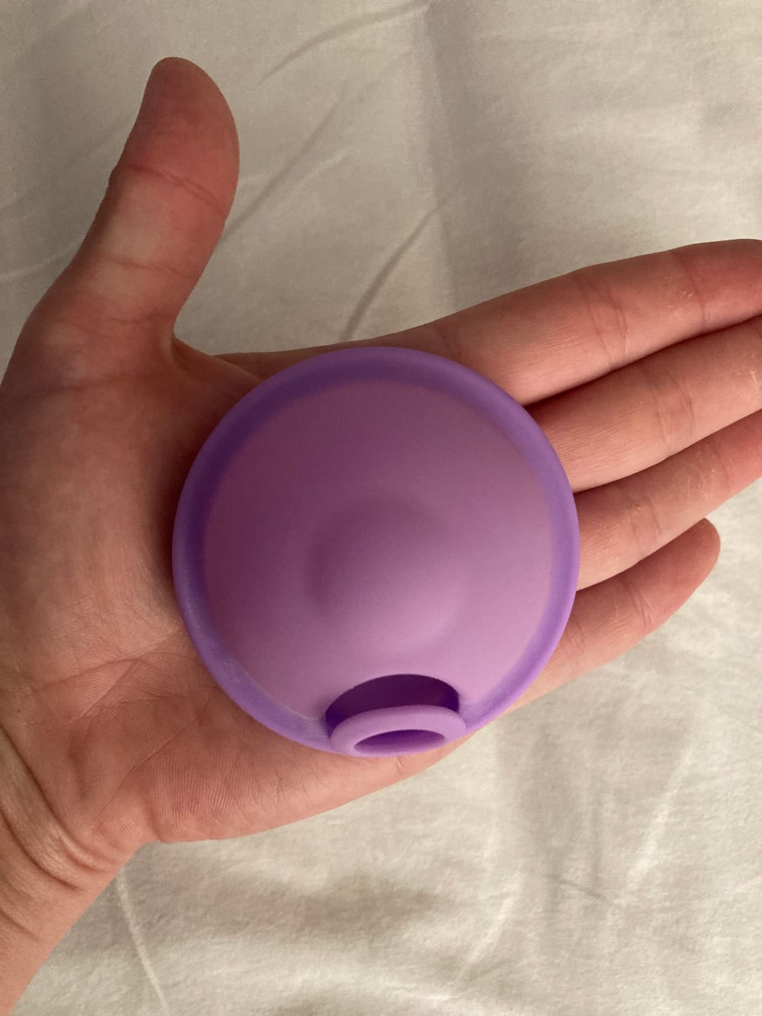 Customer photo review of femdisc Menstruationsscheibe mit Lasche
