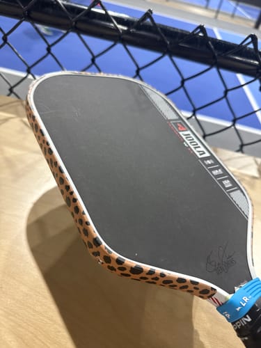 Customer photo review of Cheetah Print Edge Tape (3 pack) - Pickleball Paddle Edge Tape