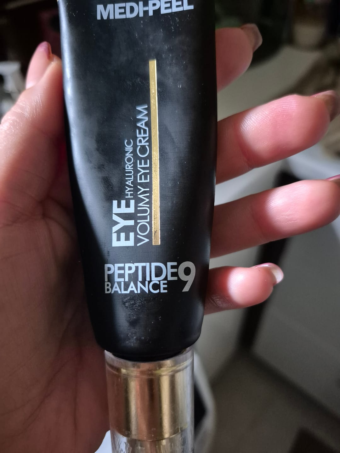 Customer photo review of Pretnovecošanas krēms priekš acu plakstiņiem ar peptīdiem Medi-Peel Peptide Balance 9 Eye Hyaluronic Volumy Eye Cream