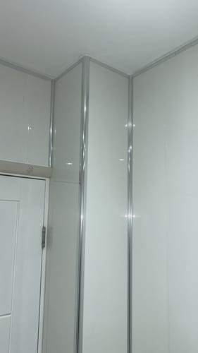 Customer photo review of Premium White Gloss Shower Wall Panel – 1M x 2.4M