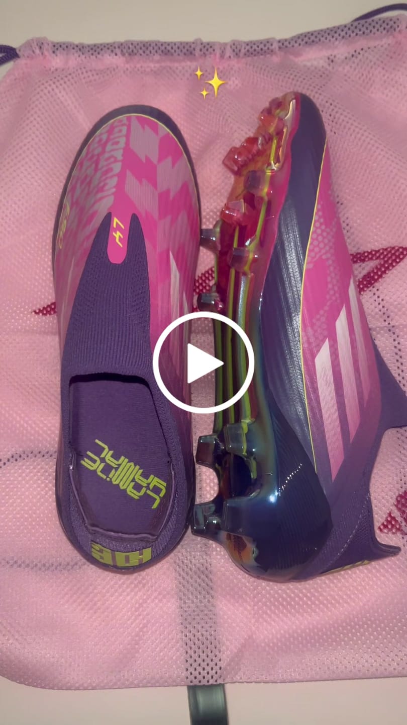 Customer video review of F50 Laceless Lamine Yamal 2 - Violet/Rose/Jaune Fluo
